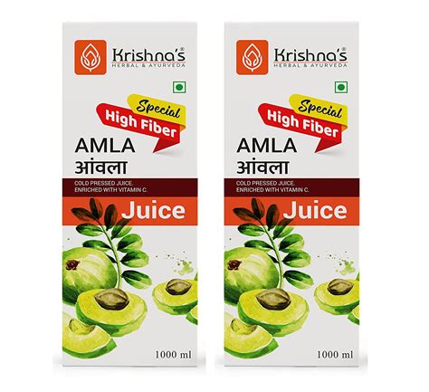 Krishna's Amla Special High Fibre Juice - 1000 ml | Natural Immunity ...