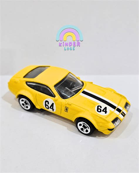 Hot Wheels Ferrari 365 GTB4 Competizione - Yellow (Uncarded) - Kinder ...