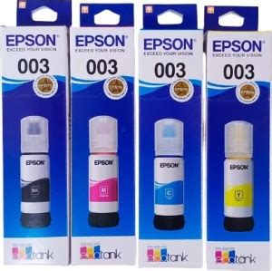 FINE EPSON 003 INK Black + Tri Color Combo Pack Ink Cartridge - FINE ...