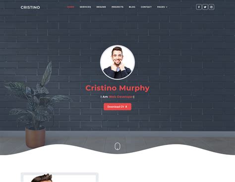 Cristino - PHP Personal Portfolio Template