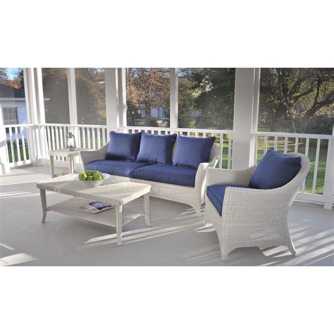 Kingsley Bate Cape Cod White Wicker Patio Set | KB-CAPECOD-SET1