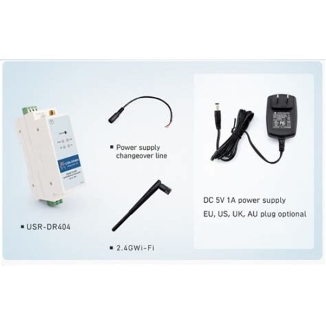 Buy USR-DR404 Din Rail RS485 to WiFi / Ethernet Converter | RS485 to ...