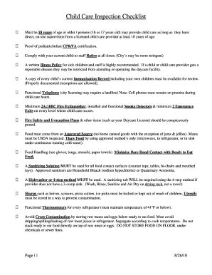Fillable Online phd7 idaho CC Health Inspection checklist 8-26-10 Fax ...