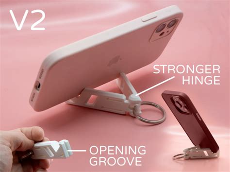 Portable Keychain Phone Stand (V2) | Foldable & Ultra-Lightweight – 3D ...