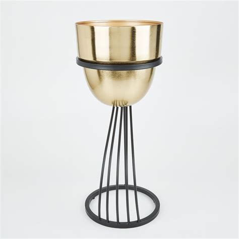 Buy Gardenia Set of 2 Metal Planters with Stand from Home Centre at ...