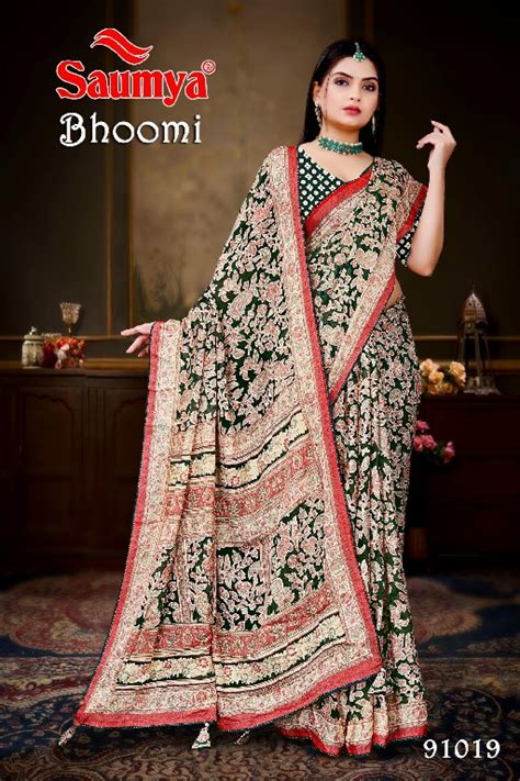 SAUMYA BHOOMI WHOLESALE DULL MOSS CLASSIC LOOK SAREES FOR EXPORT ...