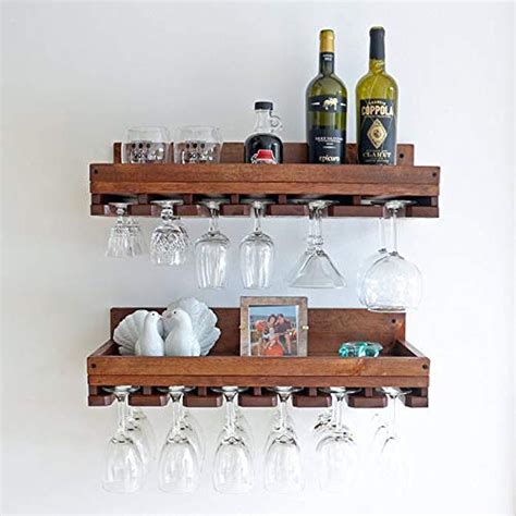 Indigo interiors Adlite 10" Deep Wine Rack Shelf & Hanging Stemware ...