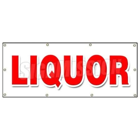 Signmission LIQUOR BANNER SIGN wine cold beer ice discount top shelf ...