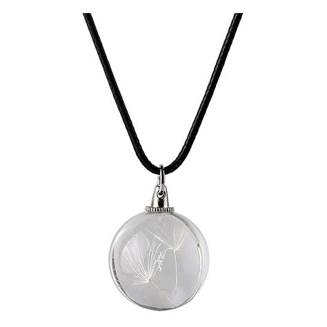 TBOP Glass Dandelion Flower Pendant Necklace for Women : Amazon.in: Fashion