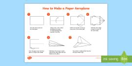 How To Make a Simple Paper Airplane Craft Instructions