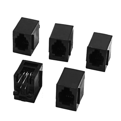 Gino 5Pcs Vertical RJ9 RJ10 RJ22 4P4C PCB Jacks Female Connectors for ...