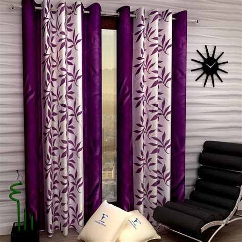 Buy Fashion String Polyester 2 Pieces Window Curtain Set, 5 Feet Long ...