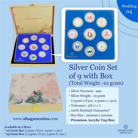 Silver Coin Set of 9 With Box – HM Sarafa Bazar India Pvt Ltd