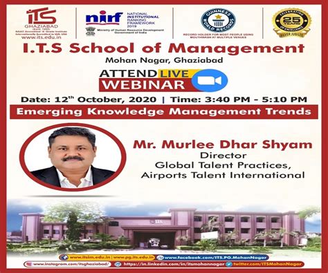 I.T.S School of Management is organizing guest lecture on "Emerging ...
