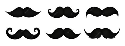 Moustache vector icon set vintage icons for retro charm in stock ...