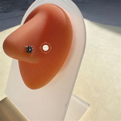 Sparkling Silver Tara Sitara Nose Pin (Wired) – The Chandi Studio