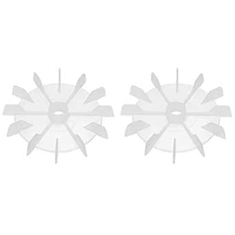 uxcell 2Pcs 120 * 15mm Round Shaft Replacement White Plastic 12 ...
