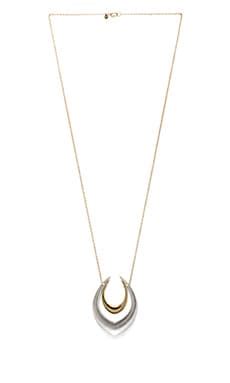 Alexis Bittar Basics Liquid Metal Double Crescent Pendant Necklace in ...