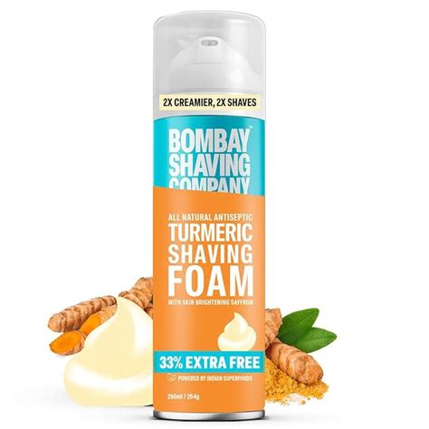 Bombay Shaving Company Turmeric Shaving Foam,266 ml (33% Extra) with ...
