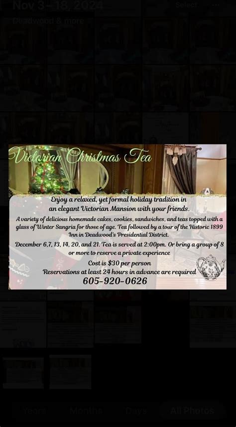 Victorian Christmas Tea, 21 Lincoln Ave, Deadwood, SD, 6 December 2024 ...