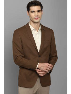 Buy Allen Solly Men Brown Slim Fit Solid Formal Blazer Online