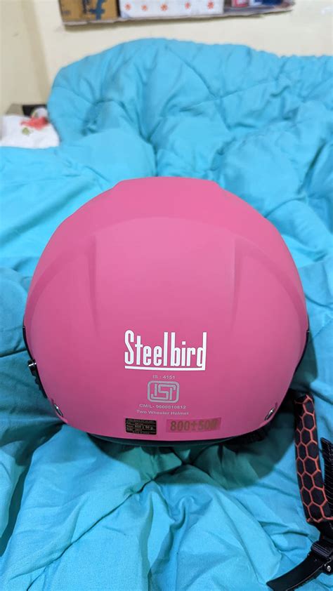 Steelbird SBH-5 VIC Open Face Helmet Magenta, Size: XS( 51-52 cm ...