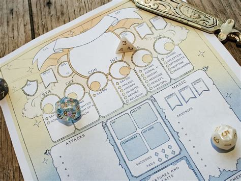 Buy D&D 5e Character Sheet - Spellcaster Online in India - Etsy