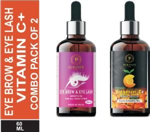 puranex EYE BROW Oil & VITAMIN C+ SERUM Price in India - Buy puranex ...