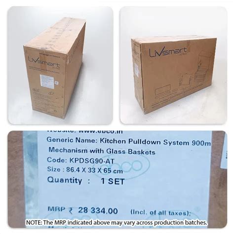 Ebco Livsmart Pulldown System for 900mm Wide Kitchen Cabinets Mechanis ...