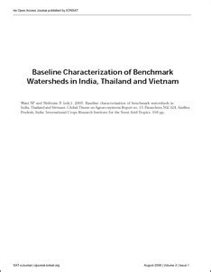Baseline characterization of benchmark watersheds in India, Thailand ...
