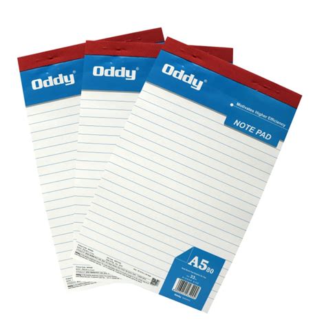 Oddy A5 Writing Paper Pads - SCOOBOO - Oddy