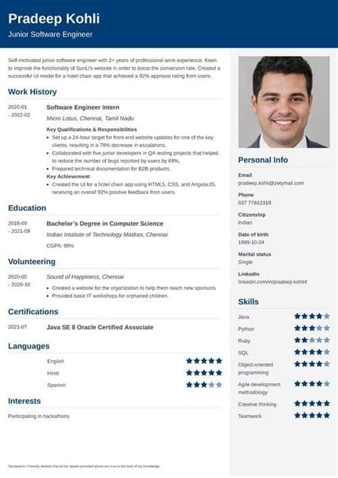 Best CV Format for Freshers in India: Sample and Guide