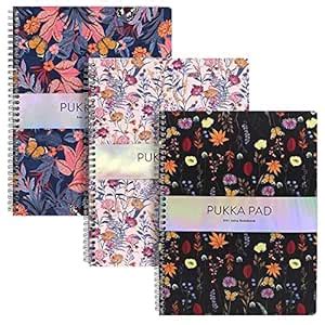 Pukka Pad, Bloom A4+ Jotta Notebooks – Pack of 3 Wirebound Notebooks in ...