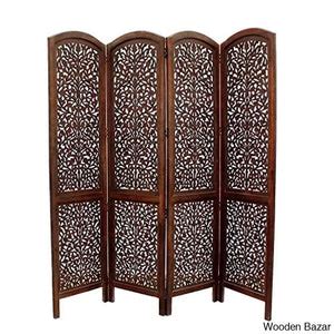 Handcrafted 4 Panel Wooden Room Partition/Wooden Room Divider/Wooden S