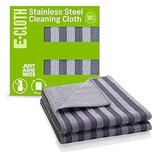 E-Cloth Stainless Steel Microfiber Cleaning Cloth, 300 Wash Guarantee ...