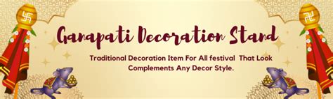 Ganapati Decoration Stand Rectangle Shape PVC Plastic