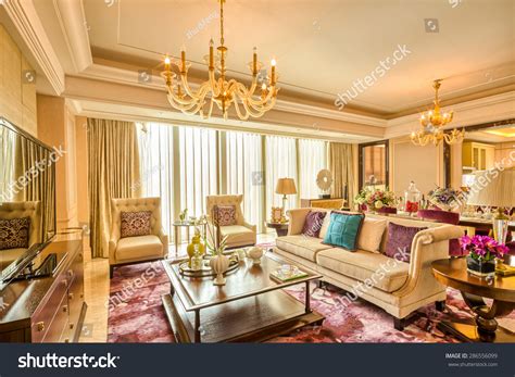 Luxury Living Room Furniture Upscale Design Stock Photo 286556099 ...