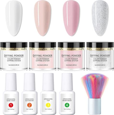Dip Powder Nail Kit - 4 Colors Nail Dipping Powder Kit - Pink Nude ...