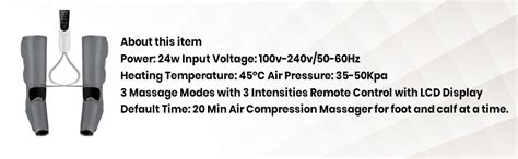 iBELL IBL 29AM2 Leg Massager for Foot & Calf Air Compression Leg Wraps ...