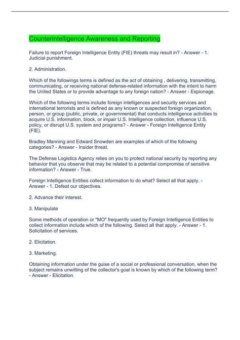 Image result for Counterintelligence Report Examples