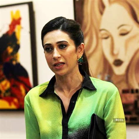 Karisma Kapur caught in mid-sentence at a painting exhibition, held in ...