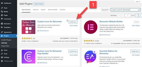 Image result for Adding Custom Icons Elementor
