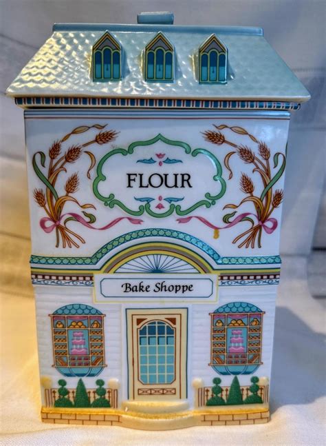 Vintage Porcelain Lenox Village Flour Canister Bake Shoppe 1990 ...