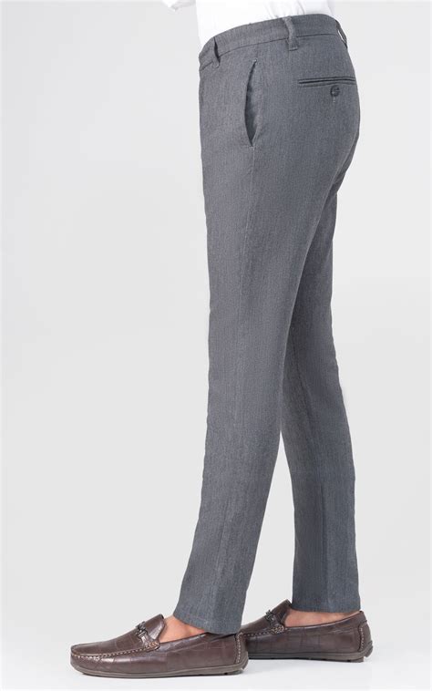 Shop CROSS POCKET CASUAL PANT CHARCOAL GREY For Men Online