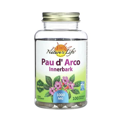 Nature's Life, Pau d' Arco Innerbark, 1000 Mg, 100 Vegetarian Capsules ...