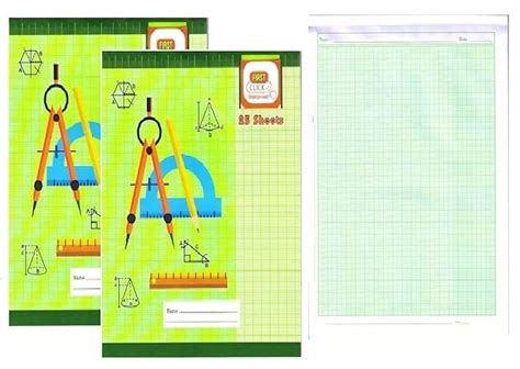FIRST CLICK Graph Papers Lotus 2 Pad 50 Sheet (1 pad 25 Sheets) for ...