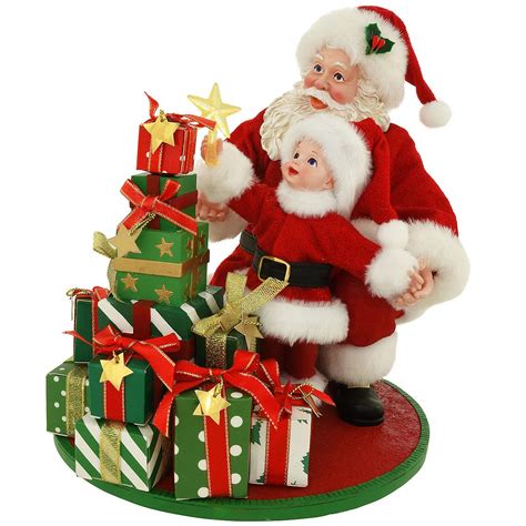 Adding The Twinkle Possible Dreams Clothtique Santa Figure