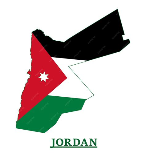 Jordan national flag map design, illustration of jordan country flag ...