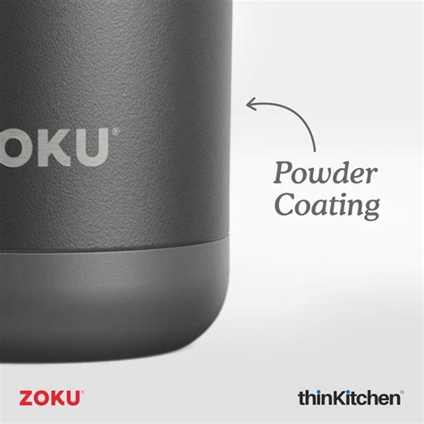 Zoku 3in1 Stainless Steel Tumbler, 350ml - Black | thinKitchen