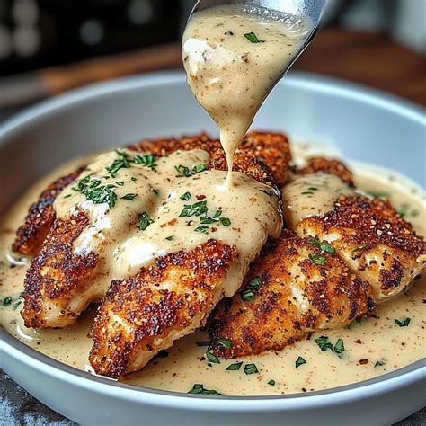 Parmesan Crusted Chicken with Creamy Garlic Sauce - Cook with Sozan